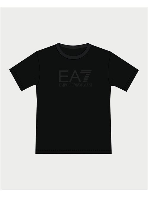 T-shirt enfant EA7 en coton avec logo EMPORIO ARMANI EA7 | 6DBT53-BJ02Z1200